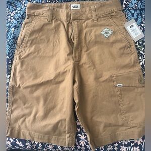 Men’s Vans Shorts. Color: New Dirt (khaki) size 28 waist. 20” in length